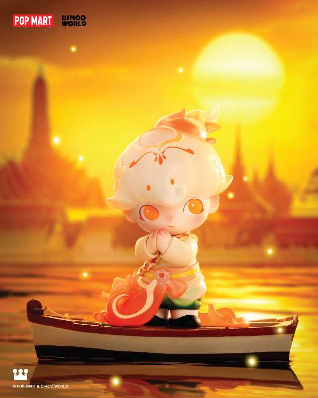 その他 POPMART DIMOO Flaming Lotus Figure Dimoo Flaming Lotus Figurine (Special Friend Of The China