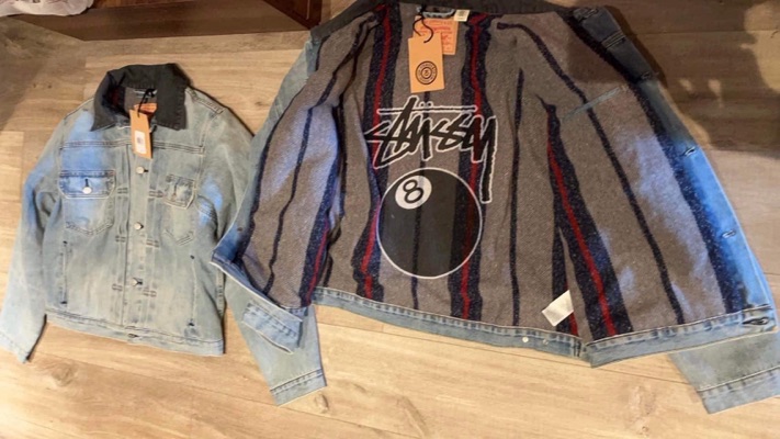 stussy × levi's embossed trucker jacket Stussy x Levi's Embossed Praglad Trucker Jacket Stussy