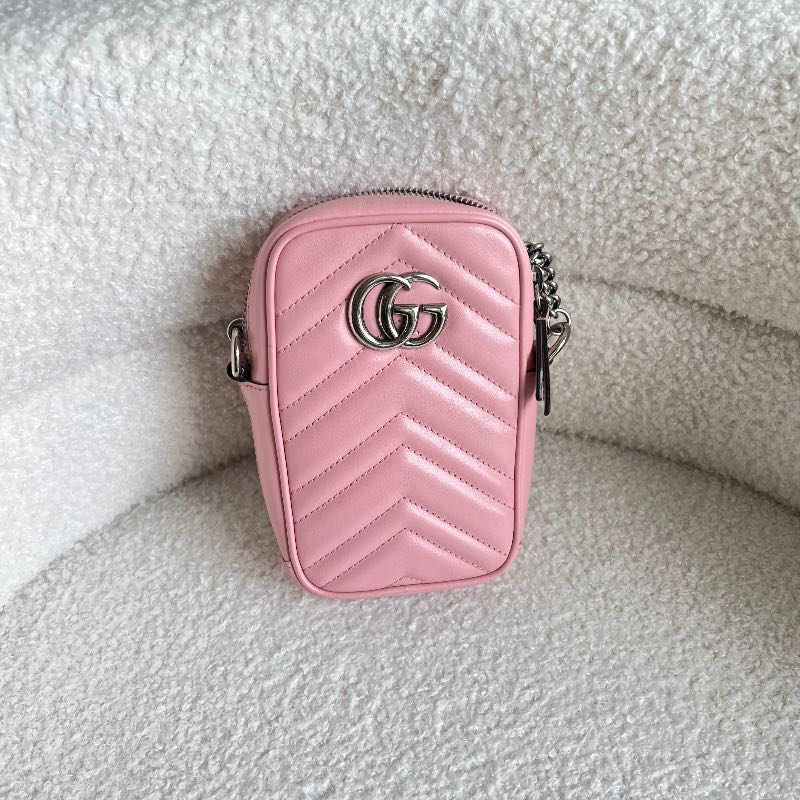 SASOM bags Gucci Marmont Quilting Leather Cell Phone Pouch Chain