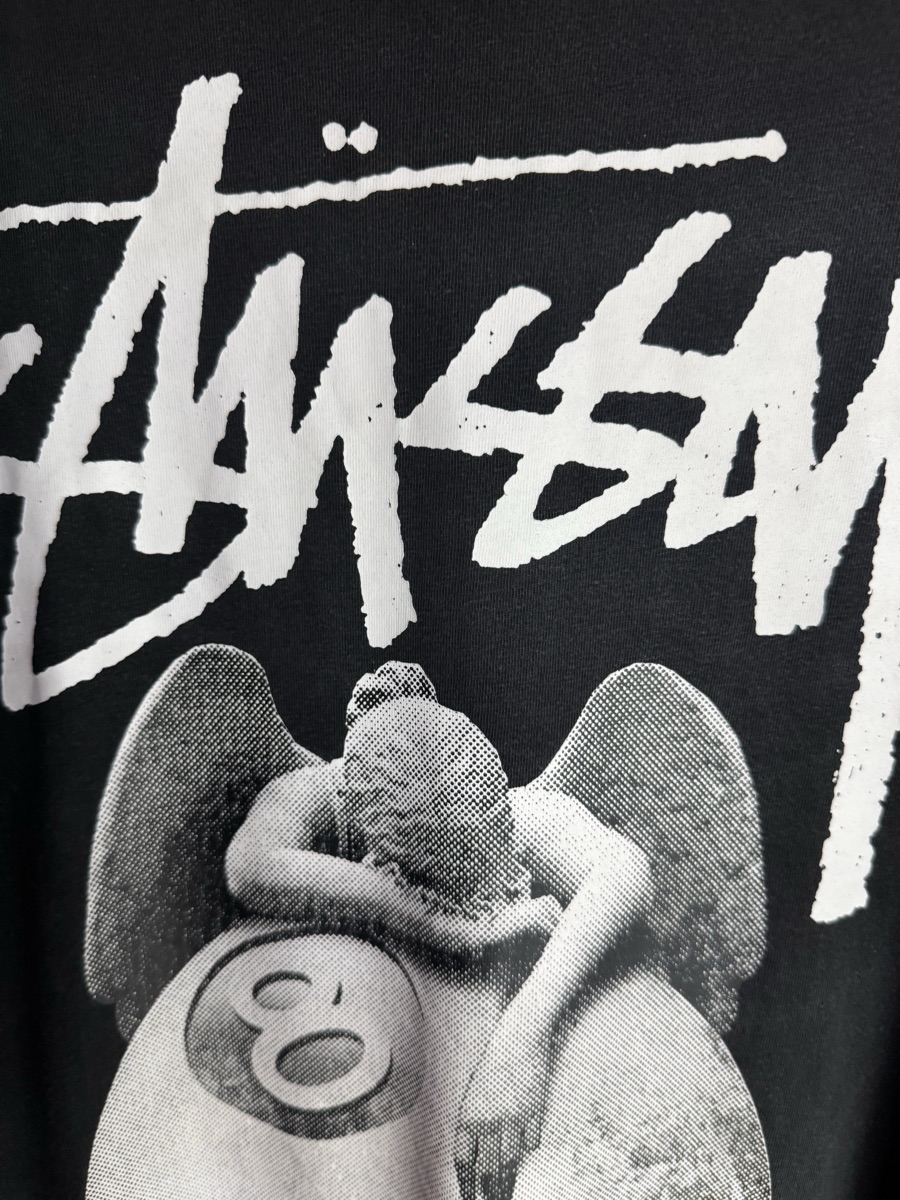 ช้อป Stussy Angel T-Shirt Blackของแท้ที่ SASOM